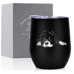 Unique Onebttl Rottweiler Gifts for Dog Mom, Rottweiler Gifts for Men and Women Rottweiler glitter instead of dog hair; gift box and greeting card included; 12 oz. black stainless steel tumbler