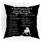 Throw Cushion Cover,Funny Rottweiler Dog Decorative Throw Pillow Case 18" X 18" for Sofa Couch Bed,Dog Lover Gifts,Rottweiler Dog Mom Gifts,