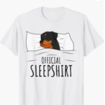 Sleepwear Shirt Featuring an Official Rottweiler Dog Rottie Design.